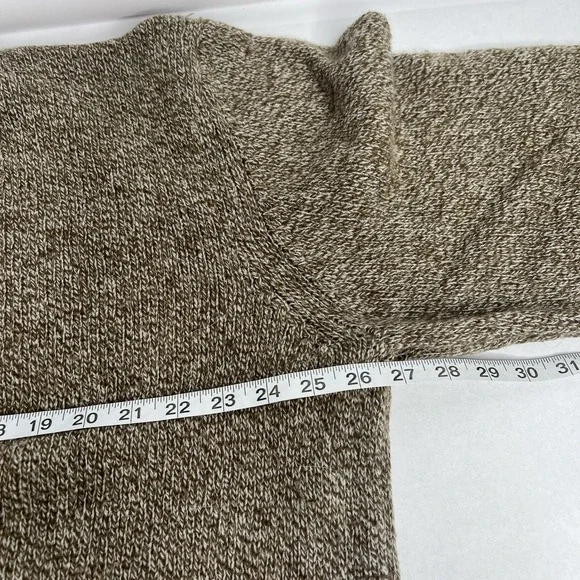 Vintage LL Bean Sweater Mens XL Tall Brown Heather Wool Crewneck Pullover 90s